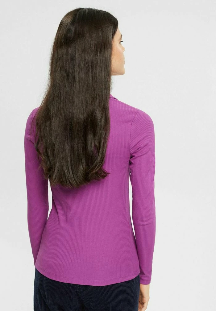 Edc By Esprit LONGSLEEVE MIT POLOKRAGEN - Polo Shirt - Violet 3 Edc By Esprit LONGSLEEVE MIT POLOKRAGEN - Polo Shirt - Violet - Image 3