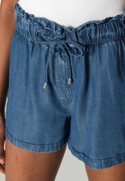 Edc By Esprit TENCEL - Shorts - Blue Medium Wash -edc by Esprit Shop 59649ae005fe4ebb8d6ccd4e1eb16e59