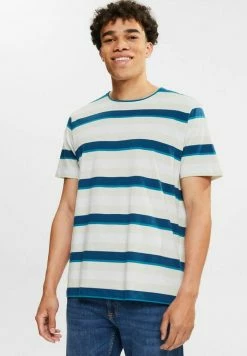 Edc By Esprit MIT STREIFENMUSTER - Print T-shirt - Teal Blue 5