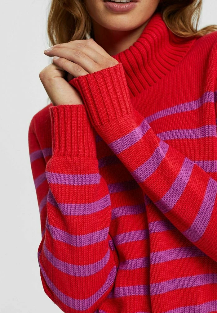 Edc By Esprit MIT STREIFEN - Jumper - Dark Red 4 Edc By Esprit MIT STREIFEN - Jumper - Dark Red - Image 4