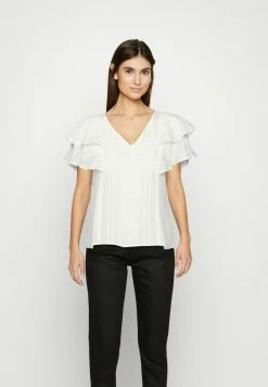 Edc By Esprit FLOATY - Print T-shirt - Off White