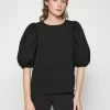 Edc By Esprit PUFFY BLOUSE - Print T-shirt - Black