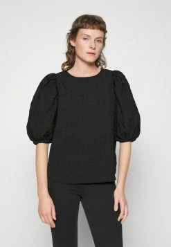 Edc By Esprit PUFFY BLOUSE - Print T-shirt - Black