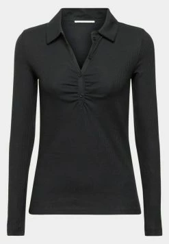 Edc By Esprit LONGSLEEVE MIT POLOKRAGEN - Polo Shirt - Black -edc by Esprit Shop 5e440a2a9e0a4818928c52aa6865e294