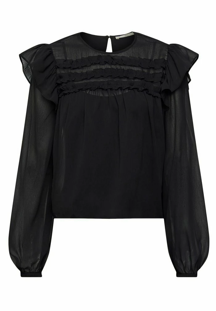 Edc By Esprit MIT RÜSCHENDETAILS - Blouse - Black 6 Edc By Esprit MIT RÜSCHENDETAILS - Blouse - Black - Image 6