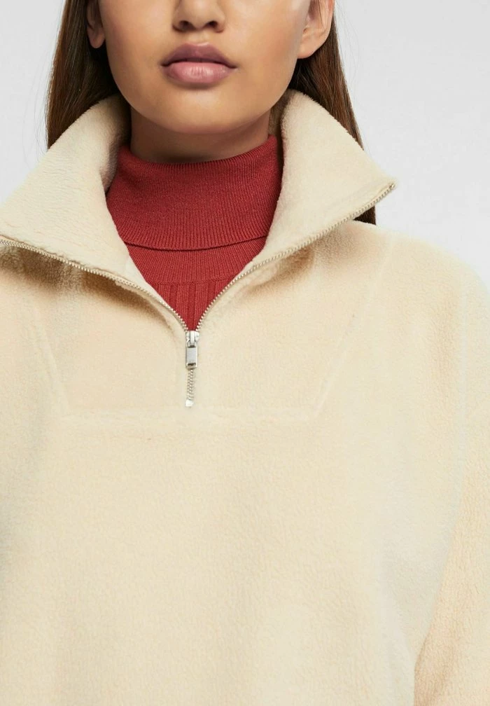 Edc By Esprit MIT ZIPKRAGEN - Fleece Jumper - Beige 4 Edc By Esprit MIT ZIPKRAGEN - Fleece Jumper - Beige - Image 4
