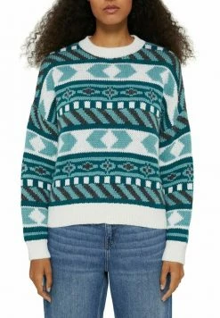 Edc By Esprit CHUNKY JACQUARD - Jumper - Light Aqua Green -edc by Esprit Shop 5f2ab55cd4434b3bbf6ab49b1d108d79