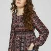 Edc By Esprit MIT SMOK DETAILS - Blouse - Garnet Red