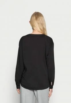 Edc By Esprit HENLEY BLOUSE - Blouse - Black -edc by Esprit Shop 5fc1b320bf9344eba4523b96148d2bd8