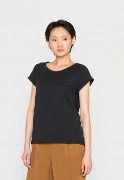 Edc By Esprit SLUB ROUND NECK 2 PACK - Basic T-shirt - Black