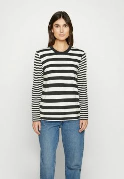 Edc By Esprit STRIPE - Long Sleeved Top - Black