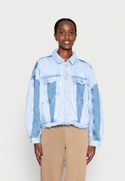 Edc By Esprit CROPPED - Denim Jacket - Blue Light Wash