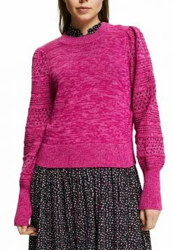 Edc By Esprit MIT -ELEMENTEN - Jumper - Pink Fuchsia
