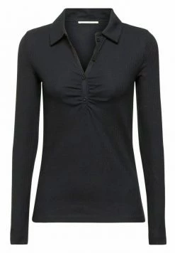 Edc By Esprit LONGSLEEVE MIT POLOKRAGEN - Polo Shirt - Black -edc by Esprit Shop 631dc25e7add4b21adc37de89f5105ba