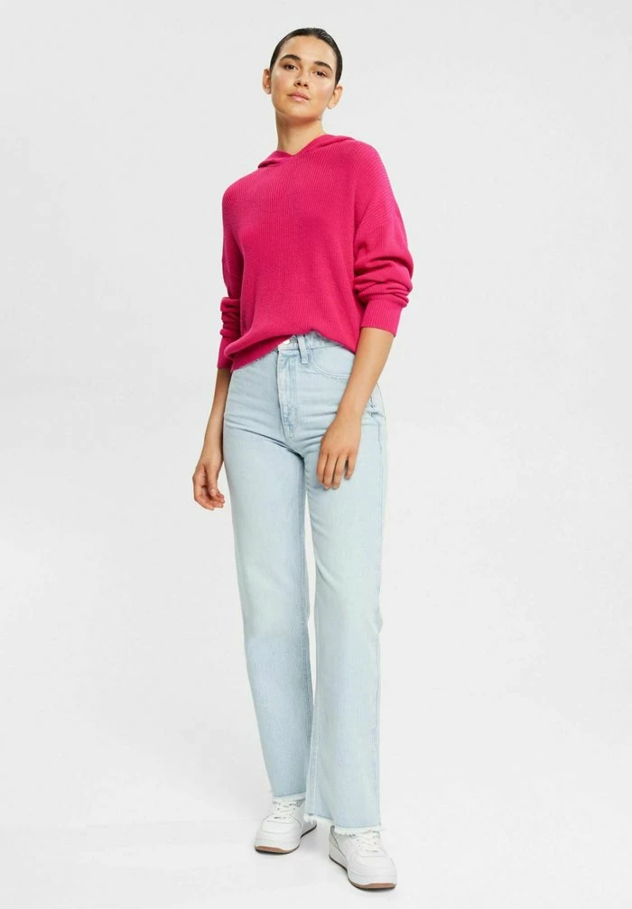 Edc By Esprit SOFT TOUCH HOODED - Jumper - Pink Fuchsia 2 Edc By Esprit SOFT TOUCH HOODED - Jumper - Pink Fuchsia - Image 2