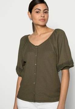 Edc By Esprit CRINKLE - Blouse - Khaki Green 8 Edc By Esprit CRINKLE - Blouse - Khaki Green -edc by Esprit Shop 665e6ef52a98445da6018d935b85a954