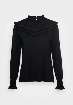 Edc By Esprit FRILL - Blouse - Black -edc by Esprit Shop 675b4c9b65124f48af116e3aafd2162a