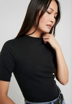 Edc By Esprit CORE HIGH - Basic T-shirt - Black -edc by Esprit Shop 67f5f3af8d0d446c91705ab38a8ccc0b