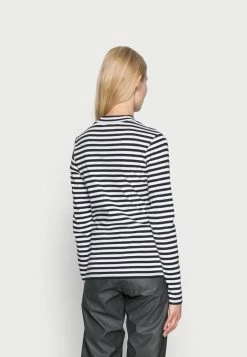 Edc By Esprit FULL NEELDE MOCK NECK STRIPED - Long Sleeved Top - Black -edc by Esprit Shop 6847e2868d53469caef28ce784f401e7
