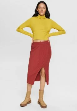 Edc By Esprit LONG - Pencil Skirt - Terracotta