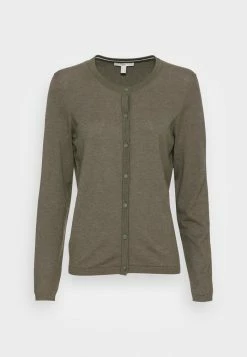 Edc By Esprit BASIC CREWNECK CARDIGAN - Cardigan - Dark Khaki -edc by Esprit Shop 68bfcd0bfb004cc68ae7a0b664565734
