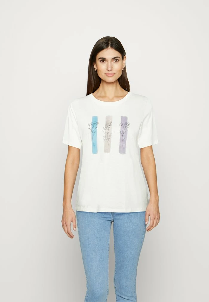 Edc By Esprit FREESTY - Print T-shirt - Off White 1 Edc By Esprit FREESTY - Print T-shirt - Off White