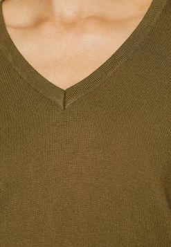 Edc By Esprit BASIC V-NECK - Jumper - Khaki Green 9 Edc By Esprit BASIC V-NECK - Jumper - Khaki Green -edc by Esprit Shop 6b12e7414e1d4c8b967e33324fc10df8