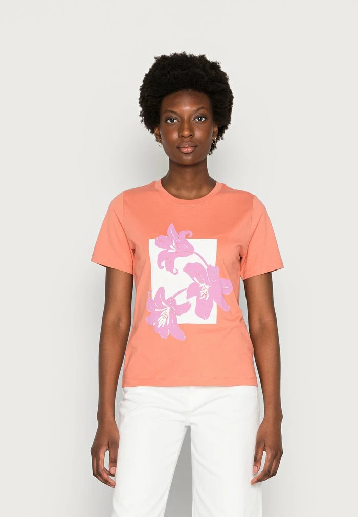 Edc By Esprit TEE - Print T-shirt - Peach 1 Edc By Esprit TEE - Print T-shirt - Peach