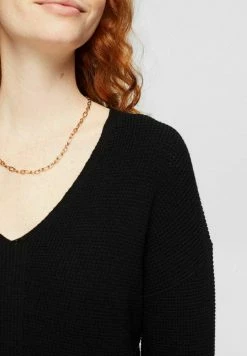 Edc By Esprit MIT V-AUSSCHNITT - Jumper - Black -edc by Esprit Shop 6d4d1afb2bb84b05b06a3681957494ed