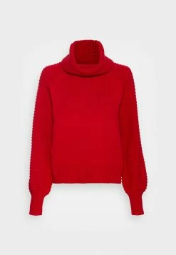 Edc By Esprit NECK SWEATER - Jumper - Dark Red