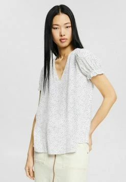 Edc By Esprit SHORT SLEEVE BLOUSE - Print T-shirt - Off White