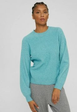 Edc By Esprit FITTED PUFFY - Jumper - Light Aqua Green
