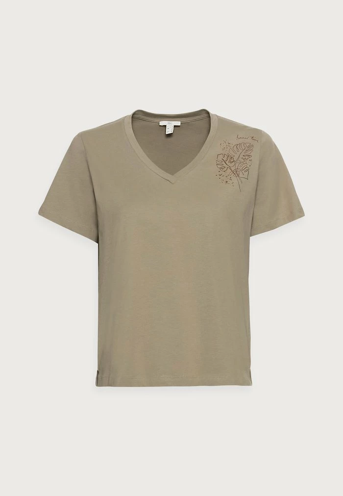 Edc By Esprit FLORAL - Print T-shirt - Light Khaki 5 Edc By Esprit FLORAL - Print T-shirt - Light Khaki - Image 5