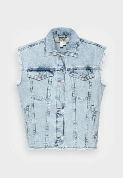 Edc By Esprit VEST - Waistcoat - Blue Medium Wash -edc by Esprit Shop 71c0c604ffe548939c519582f1e1625c
