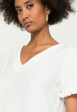 Edc By Esprit SHORT SLEEVE BLOUSE - Blouse - Off White -edc by Esprit Shop 7239dd72cbc5478495454e704f15ba17