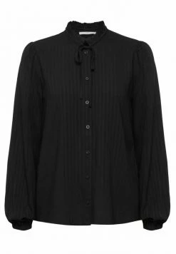 Edc By Esprit FRILL - Button-down Blouse - Black -edc by Esprit Shop 73e181ba0a134e5391c3437abad6e6e9