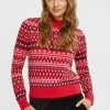 Edc By Esprit JACQUARD - Jumper - Dark Red
