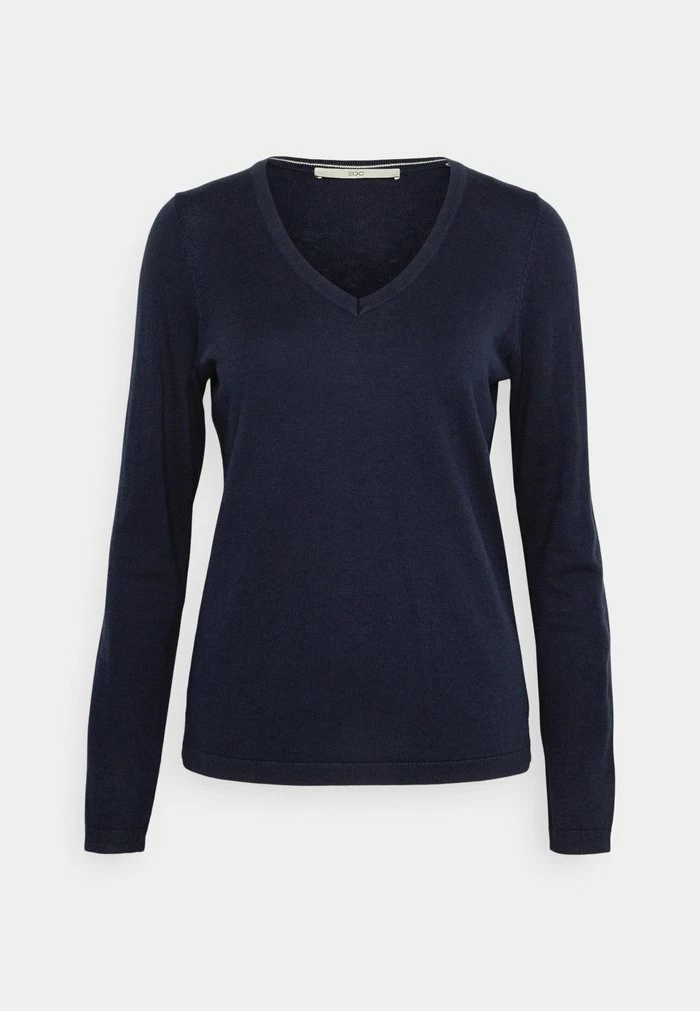 Edc By Esprit BASIC V-NECK - Jumper - Navy 5 Edc By Esprit BASIC V-NECK - Jumper - Navy - Image 5