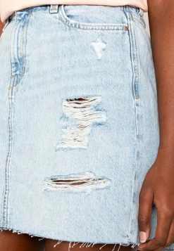 Edc By Esprit FESTIVAL - Mini Skirt - Blue Bleached -edc by Esprit Shop 7457983d3672490bb01f472b9f7297d2