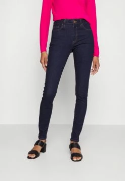 Edc By Esprit HIGH RISE - Jeans Skinny Fit - Blue Rinse