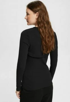 Edc By Esprit LONGSLEEVE - Long Sleeved Top - Black -edc by Esprit Shop 74d6a491b9684535a13eaa77acf05b3c