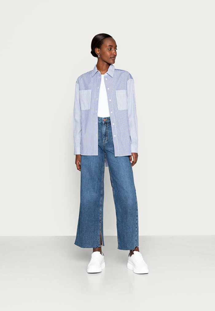 Edc By Esprit WIDE - Relaxed Fit Jeans - Blue Dark Wash 2 Edc By Esprit WIDE - Relaxed Fit Jeans - Blue Dark Wash - Image 2