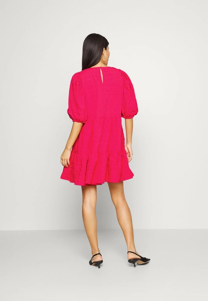 Edc By Esprit PUFFY DRESS - Day Dress - Pink Fuchsia 3 Edc By Esprit PUFFY DRESS - Day Dress - Pink Fuchsia - Image 3