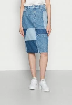 Edc By Esprit SKIRT - Denim Skirt - Blue Medium Wash