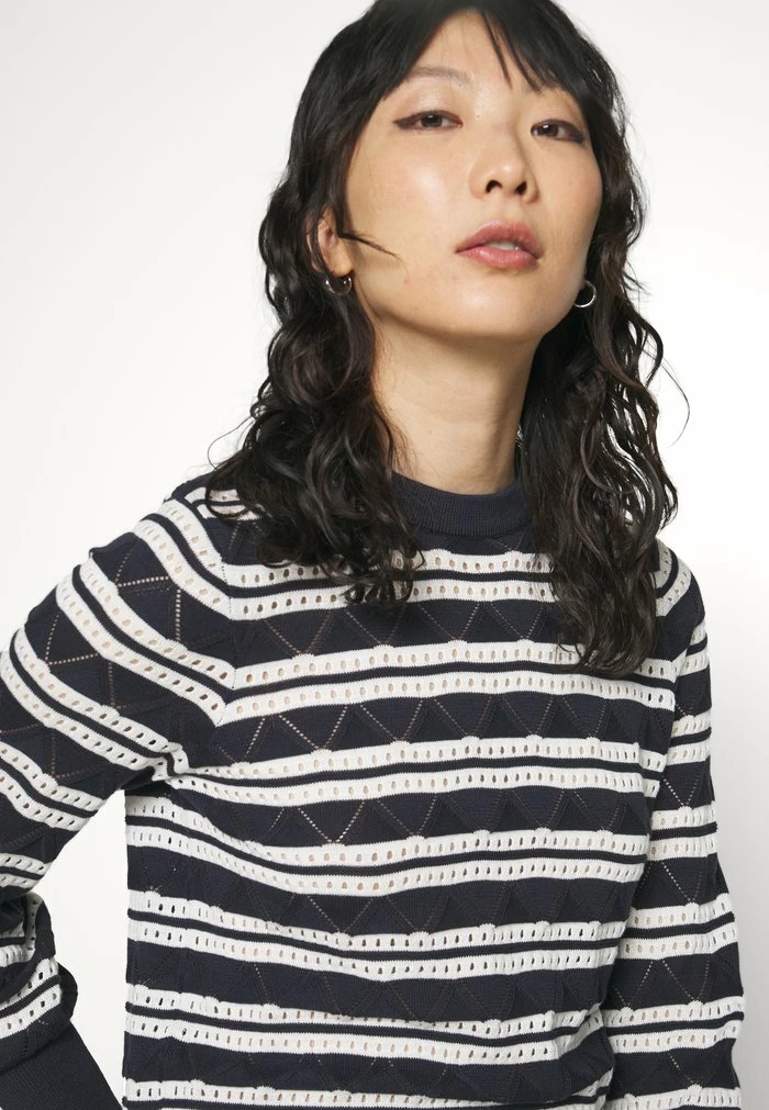 Edc By Esprit POINTELLE - Jumper - Navy 4 Edc By Esprit POINTELLE - Jumper - Navy - Image 4