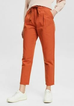 Edc By Esprit MIT BINDEGÜRTEL - Trousers - Toffee