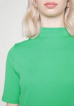 Edc By Esprit FULL NEEDLE MOCK NECK SHORT SLEEVE - Basic T-shirt - Green -edc by Esprit Shop 78d085f313ce4da9bd4d8e614923aca4