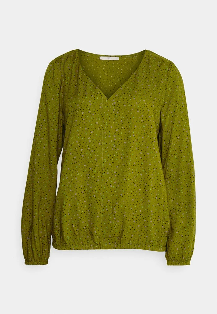 Edc By Esprit FLUID BUBBLEHEM BLOUSE PRINTED - Blouse - Khaki Green 5 Edc By Esprit FLUID BUBBLEHEM BLOUSE PRINTED - Blouse - Khaki Green - Image 5
