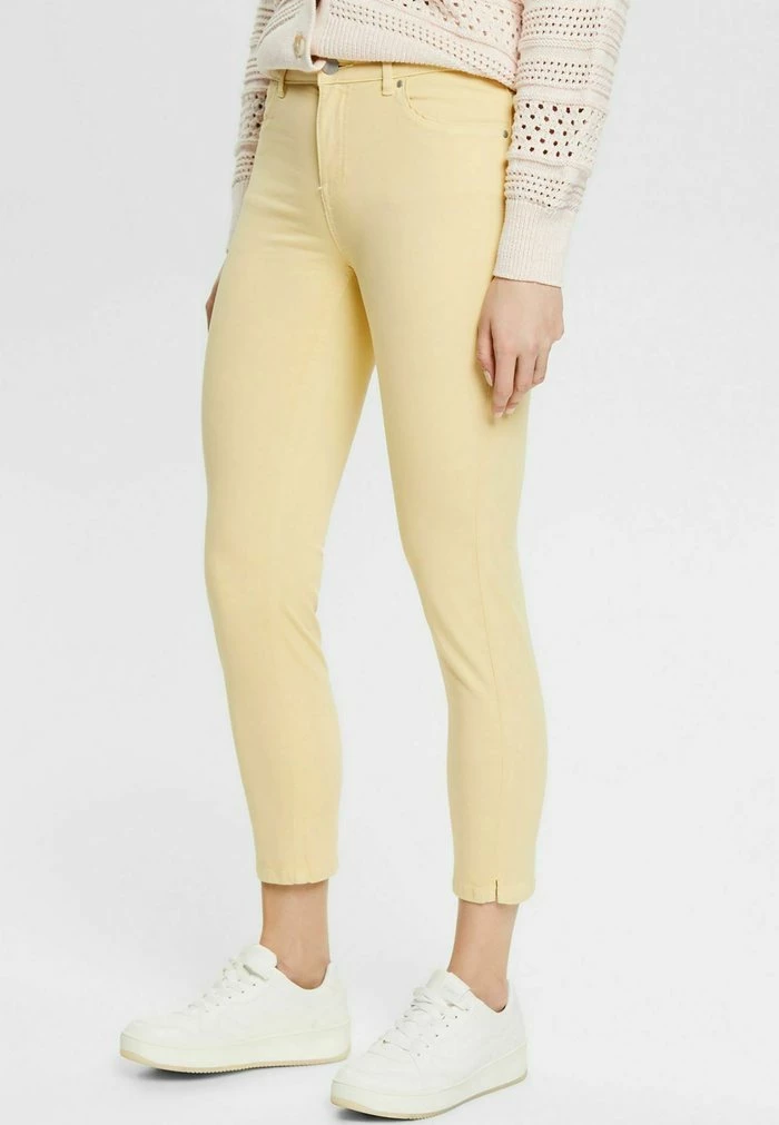 Edc By Esprit Trousers - Pastel Yellow 1 Edc By Esprit Trousers - Pastel Yellow