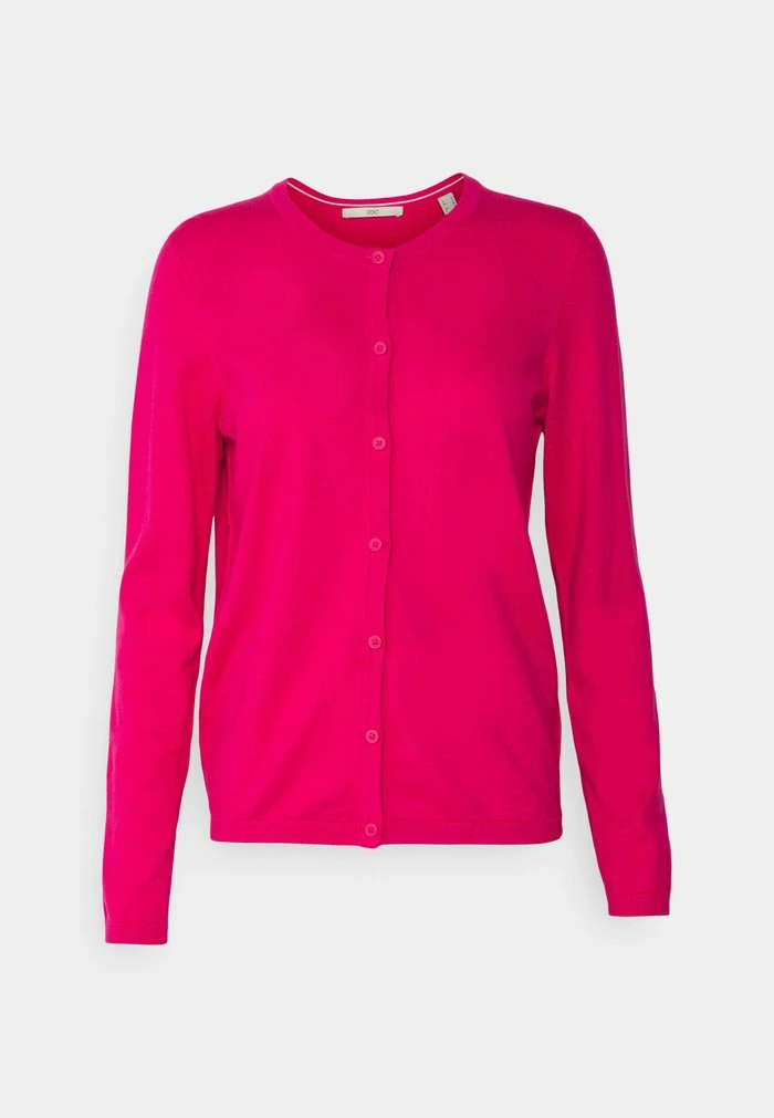 Edc By Esprit BASIC CREWNECK - Cardigan - Pink Fuchsia 4 Edc By Esprit BASIC CREWNECK - Cardigan - Pink Fuchsia - Image 4
